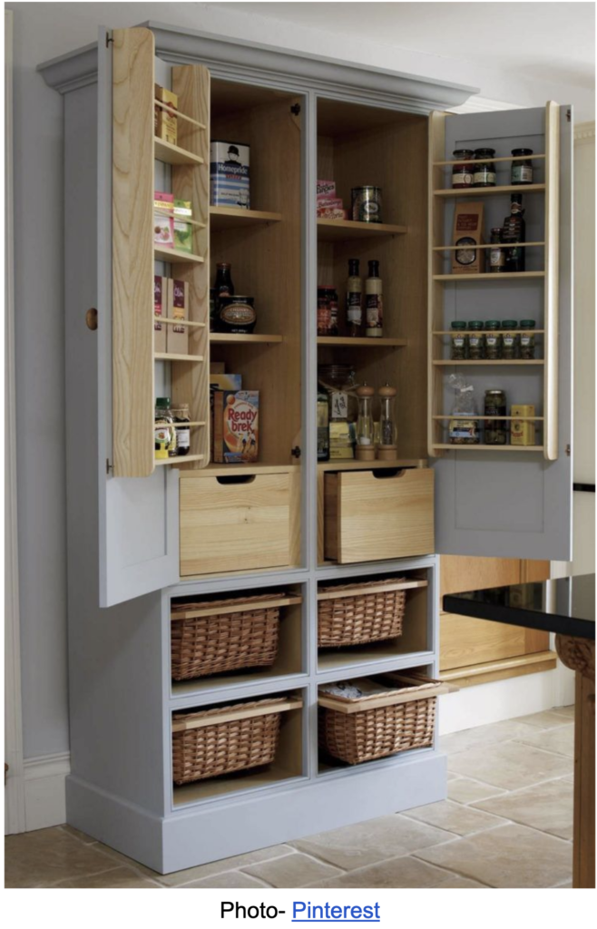 Handy kitchen with Pantry shelving 