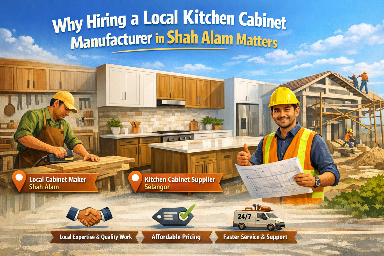 Why Hiring a Local Kitchen Cabinet Manufacturer in Shah Alam Matters